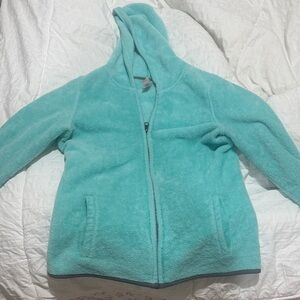 Cozy Teal Zip-Up Hoodie size small